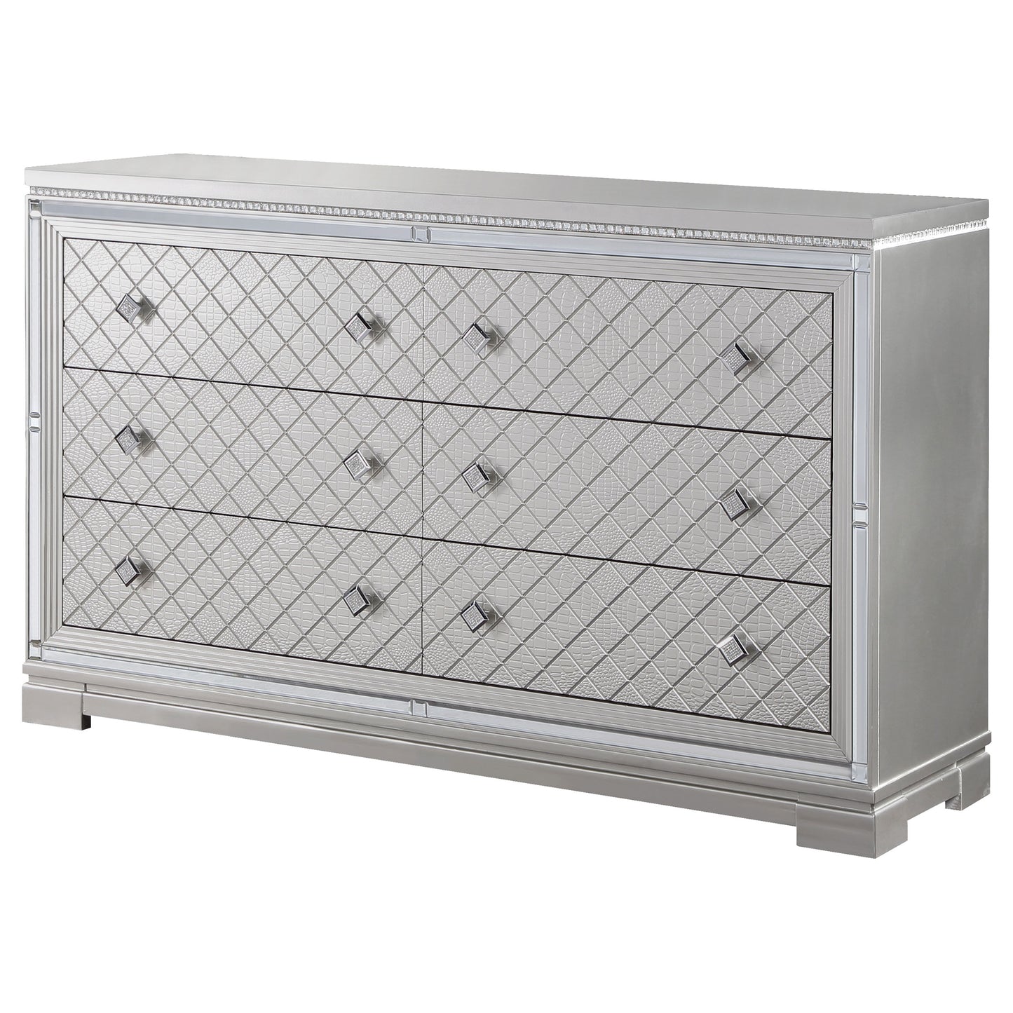 Eleanor 6-drawer Dresser Metallic Mercury