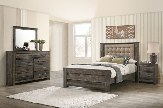 Ridgedale 4-piece Eastern King Bedroom Set Weathered Dark Brown and Latte