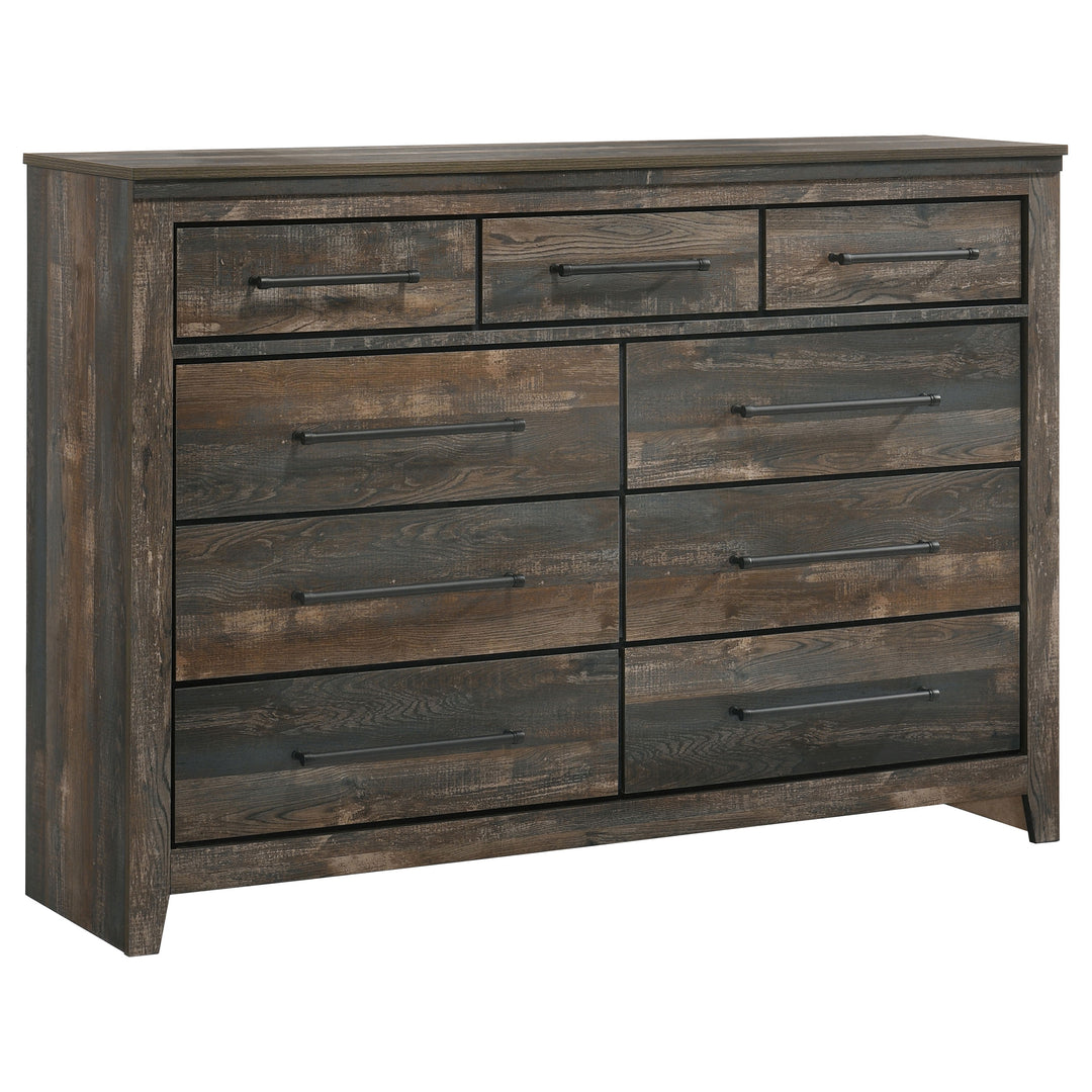 Ridgedale 4-piece Eastern King Bedroom Set Weathered Dark Brown and Latte