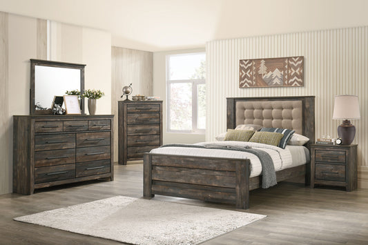 Ridgedale 5-piece Eastern King Bedroom Set Weathered Dark Brown and Latte