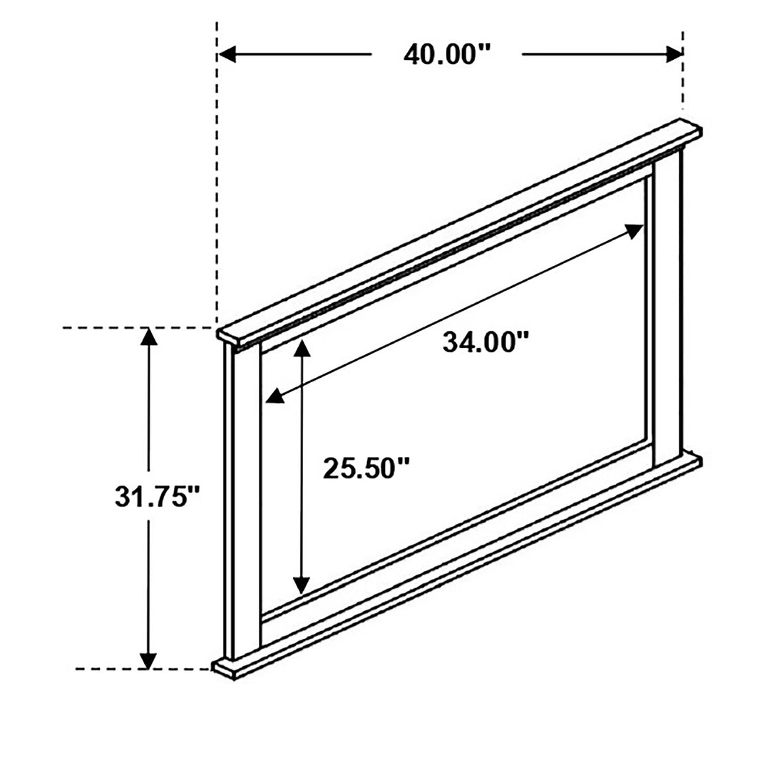 Ridgedale Dresser Mirror Weathered Brown