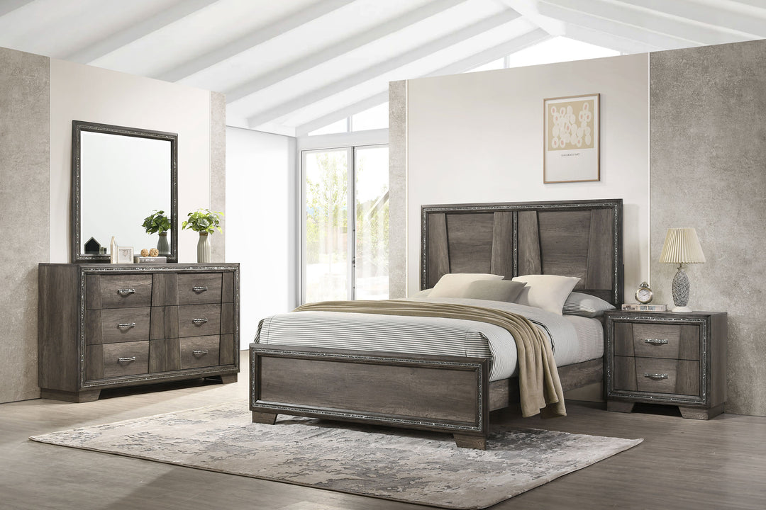 Janine 4-piece Eastern King Bedroom Set Grey