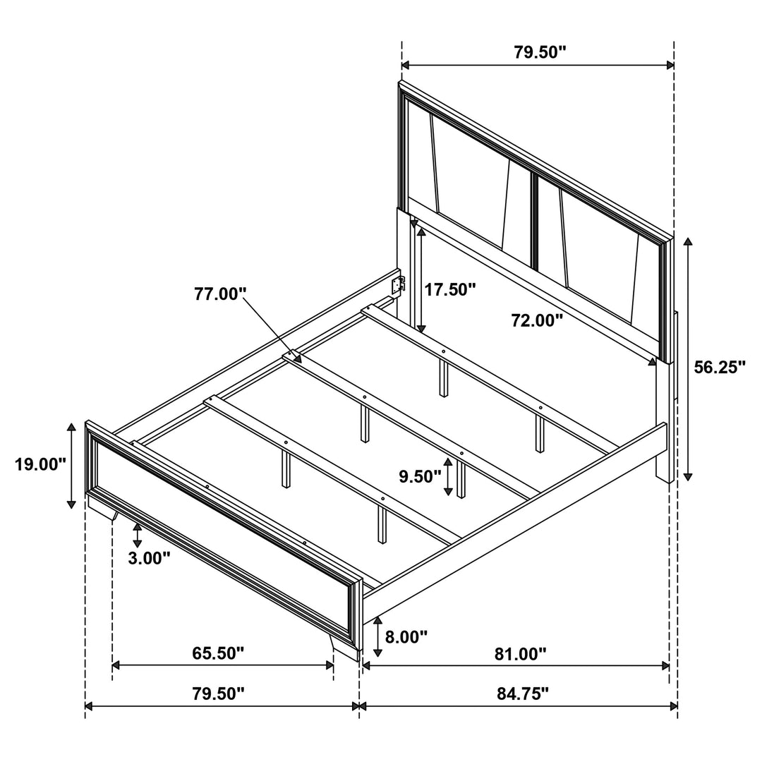 Janine 5-piece Eastern King Bedroom Set Grey