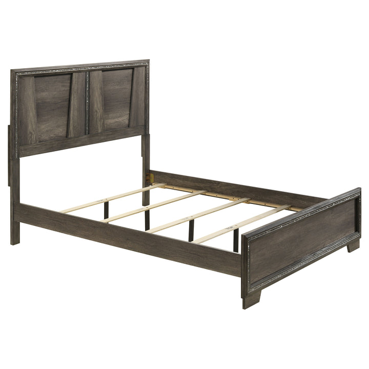 Janine Wood Eastern King Panel Bed Grey