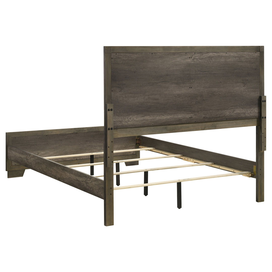 Janine Wood Eastern King Panel Bed Grey