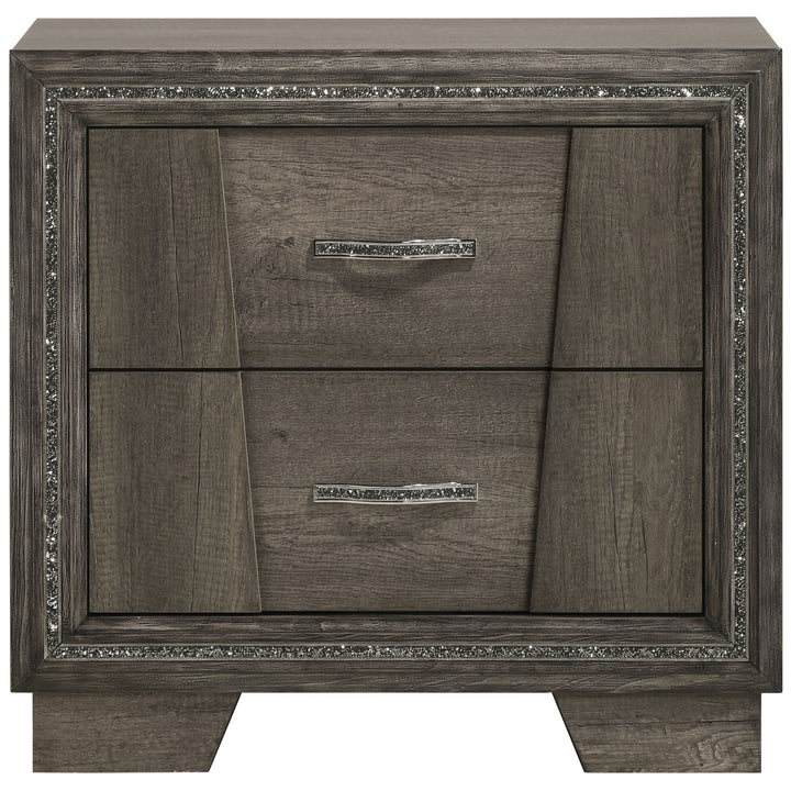 Janine 2-drawer Nightstand Grey