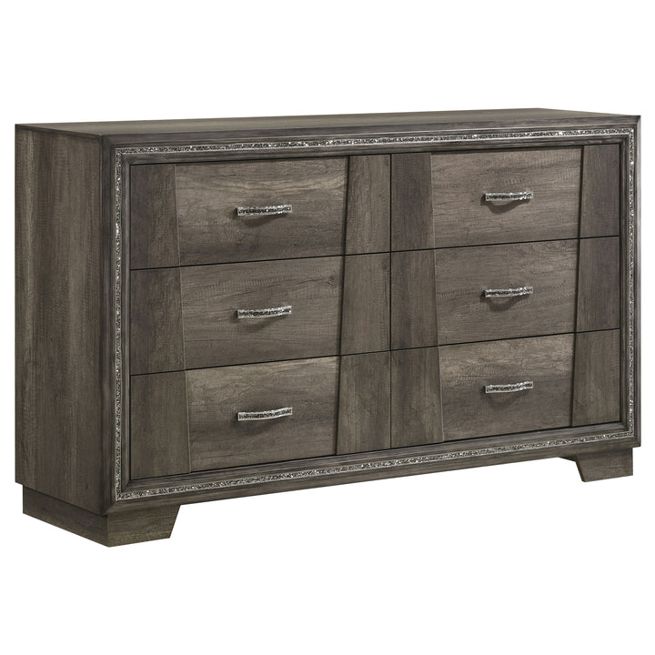 Janine 6-drawer Dresser Grey