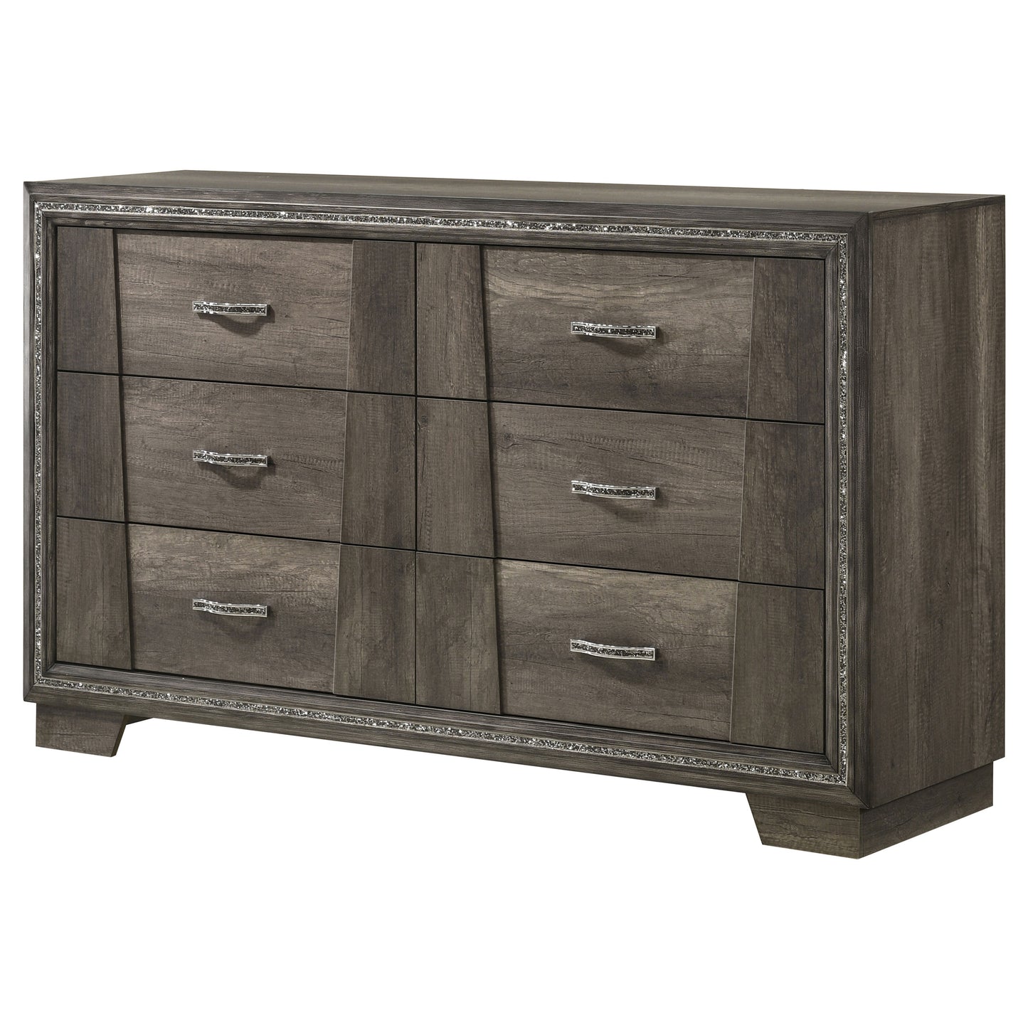 Janine 6-drawer Dresser Grey