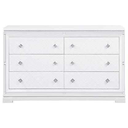 Eleanor 4-piece Eastern King Bedroom Set White