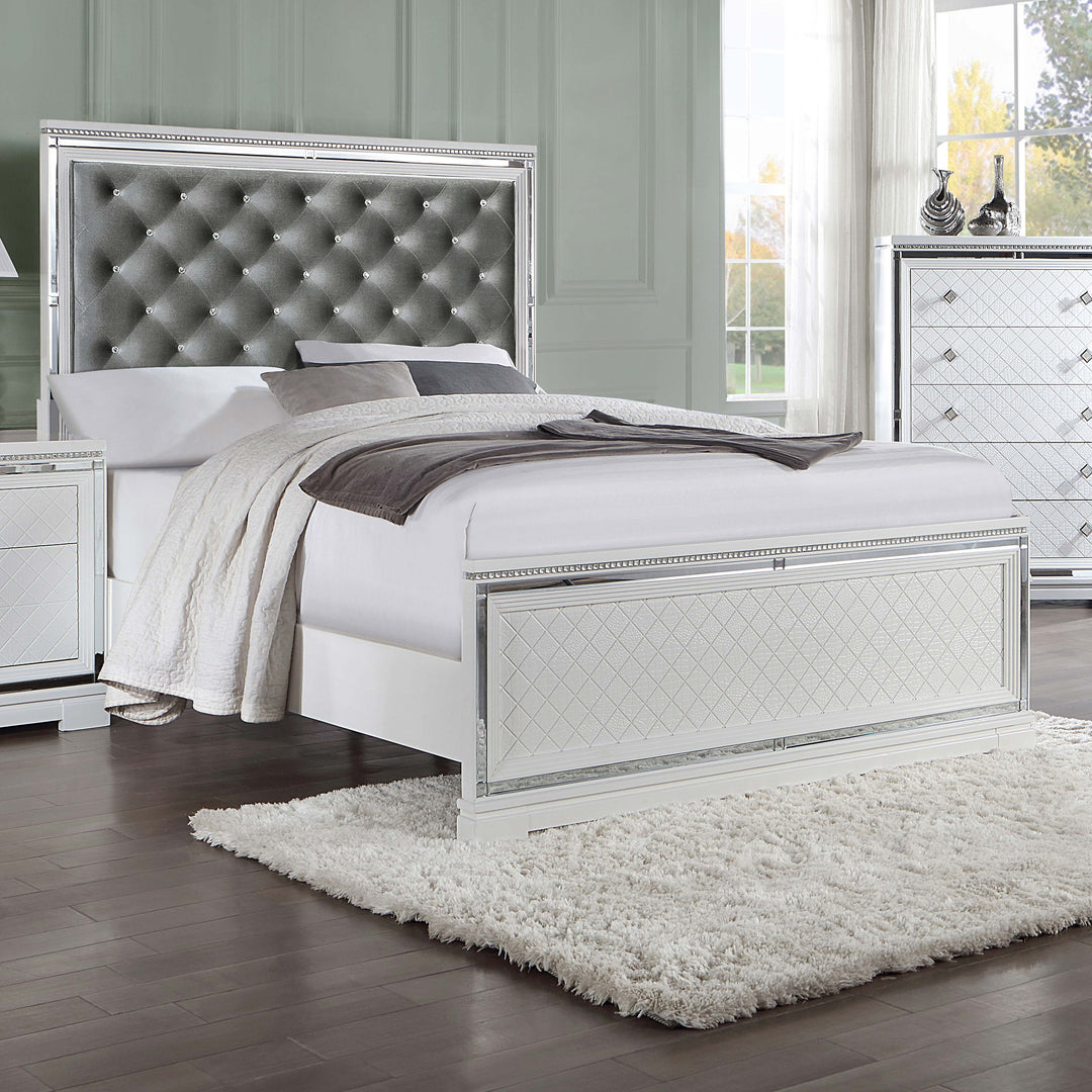 Eleanor Wood Eastern King Panel Bed White