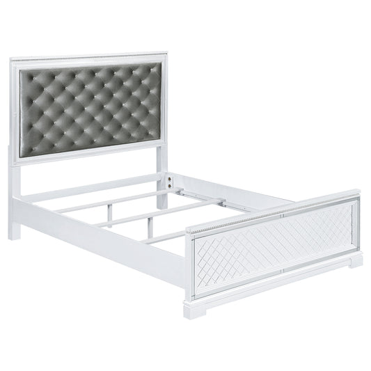 Eleanor Wood California King Panel Bed White