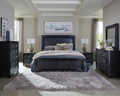 Penelope 4-piece California King Bedroom Set Midnight Star