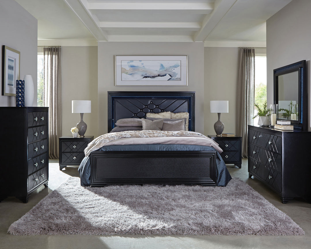 Penelope 4-piece Queen Bedroom Set Midnight Star