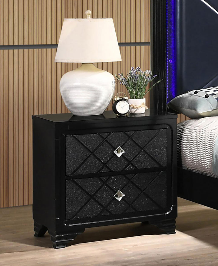 Penelope 2-drawer Nightstand Midnight Star