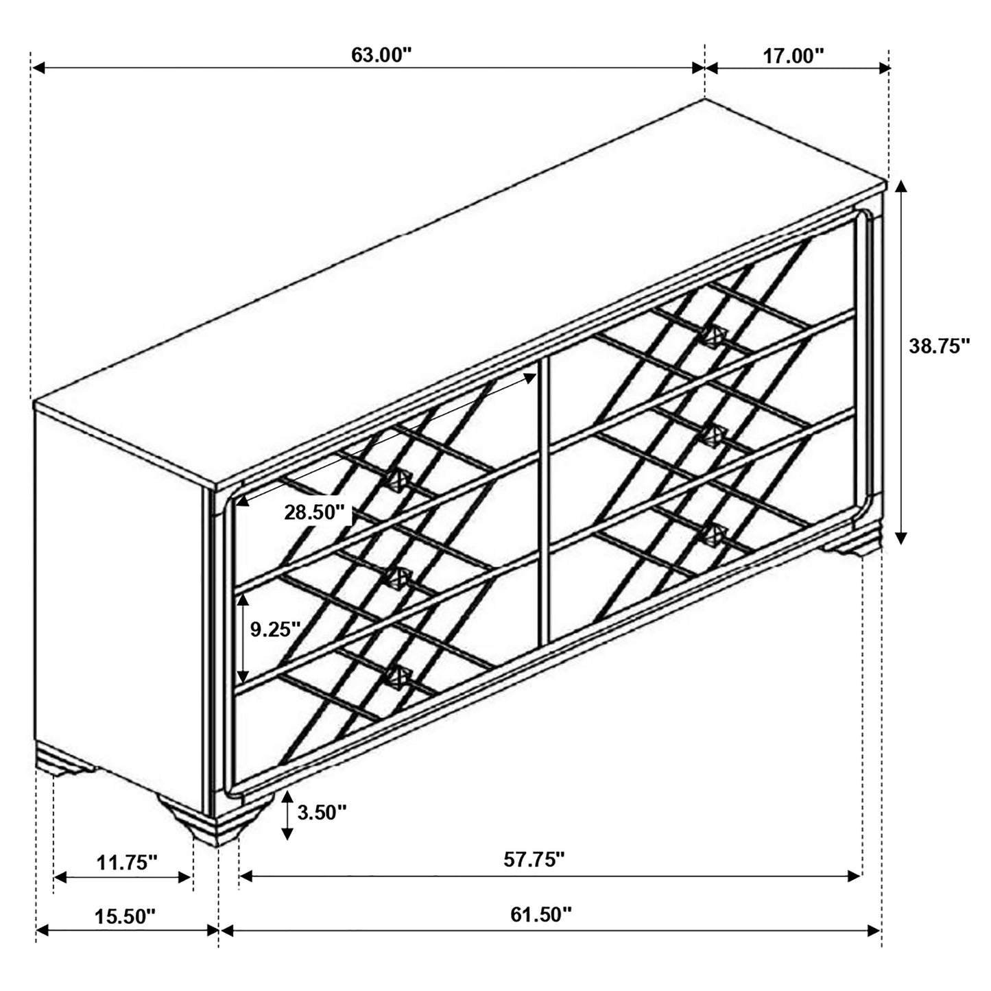 Penelope 6-drawer Dresser Midnight Star