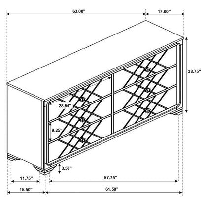 Penelope 6-drawer Dresser Midnight Star