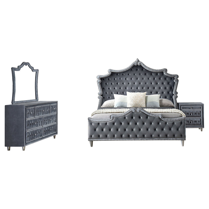 Antonella 4-piece Queen Bedroom Set Grey