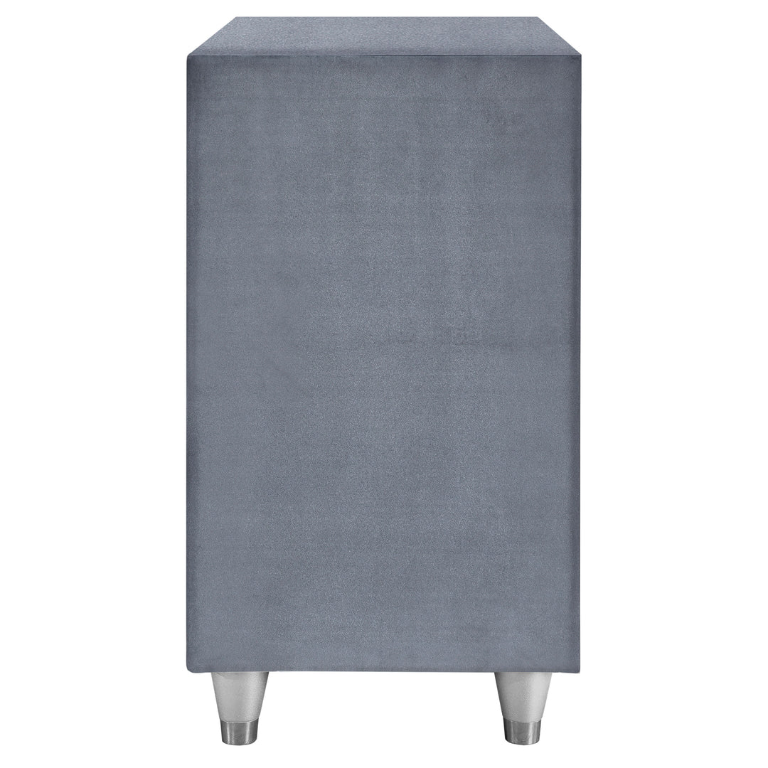 Antonella Upholstered 3-drawer Nightstand Grey