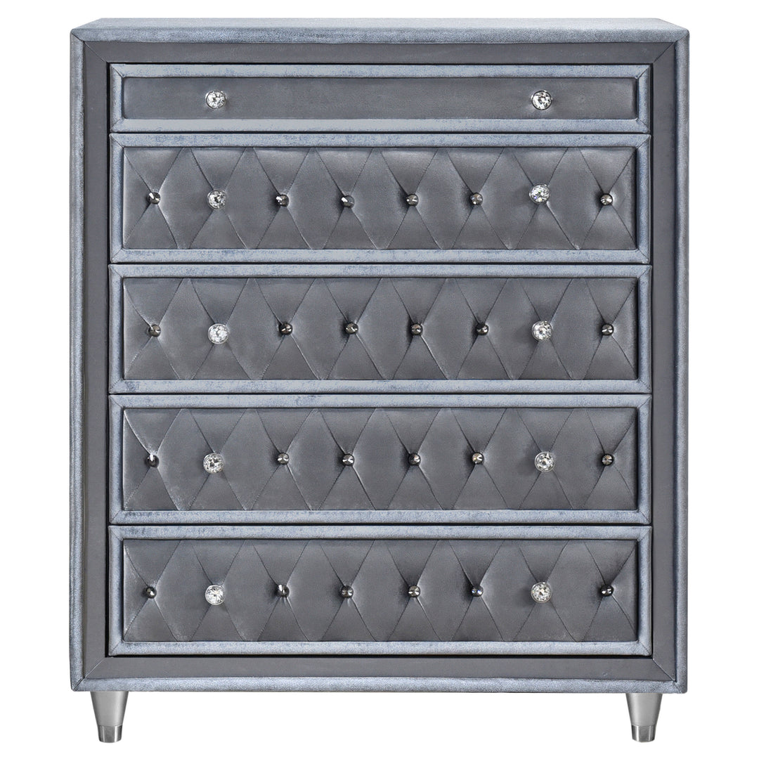 Antonella 5-drawer Bedroom Chest Grey