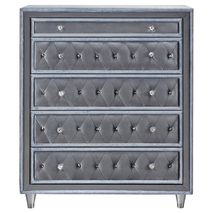 Antonella 5-drawer Bedroom Chest Grey