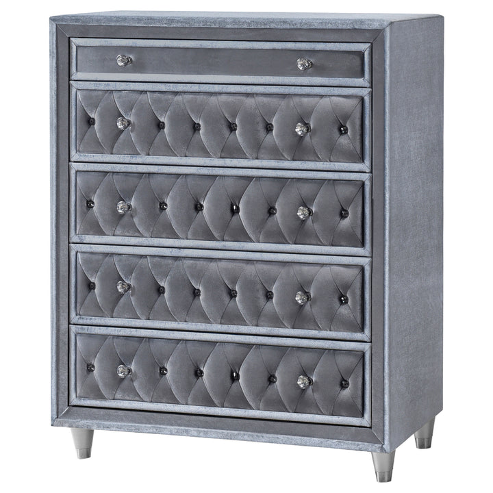 Antonella 5-drawer Bedroom Chest Grey