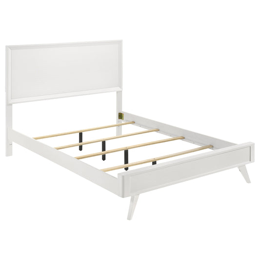 Janelle Wood Eastern King Panel Bed White