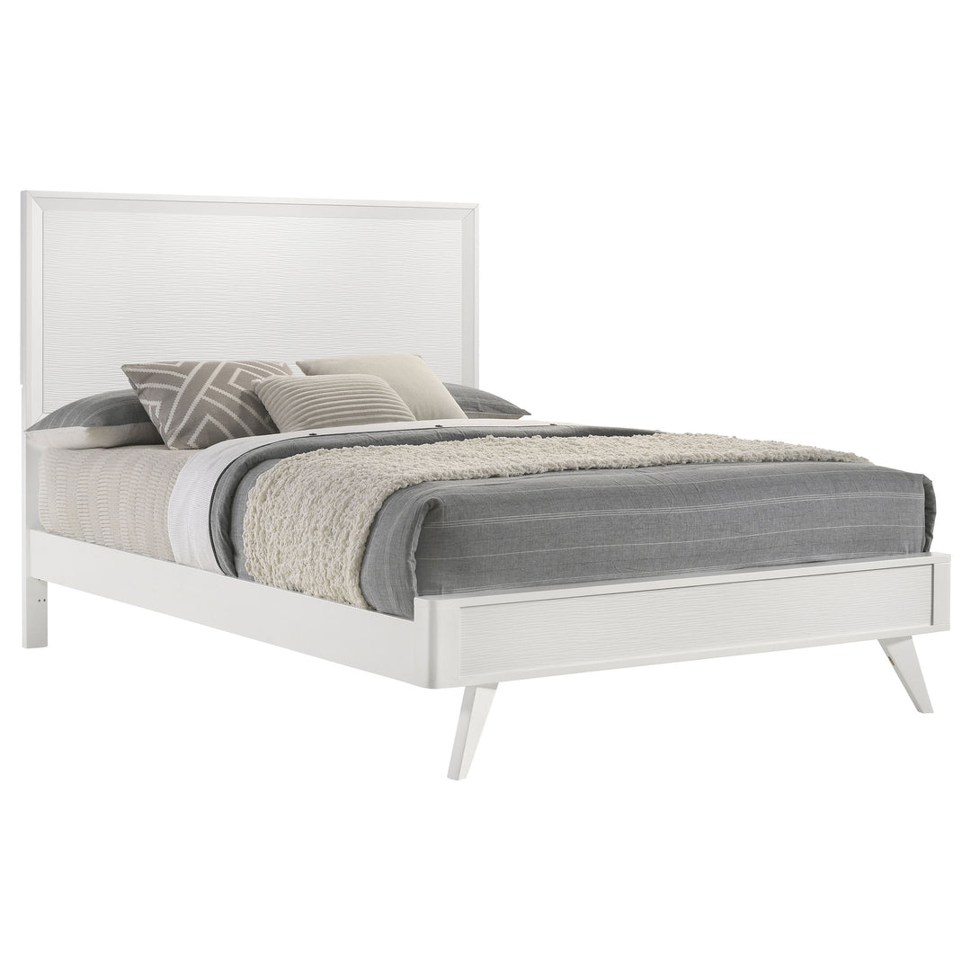 Janelle Wood Eastern King Panel Bed White