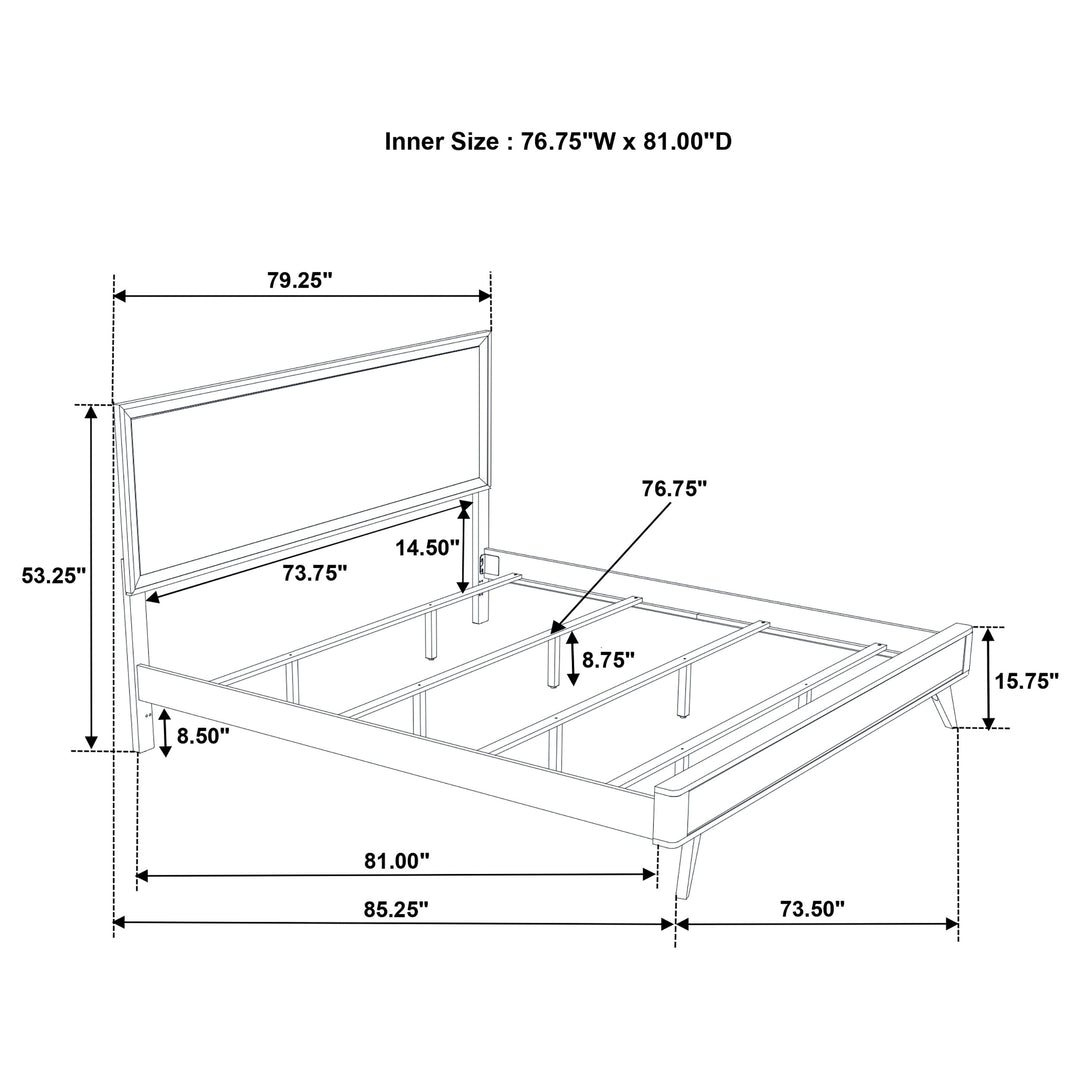 Janelle Wood Eastern King Panel Bed White