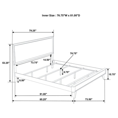 Janelle Wood Eastern King Panel Bed White