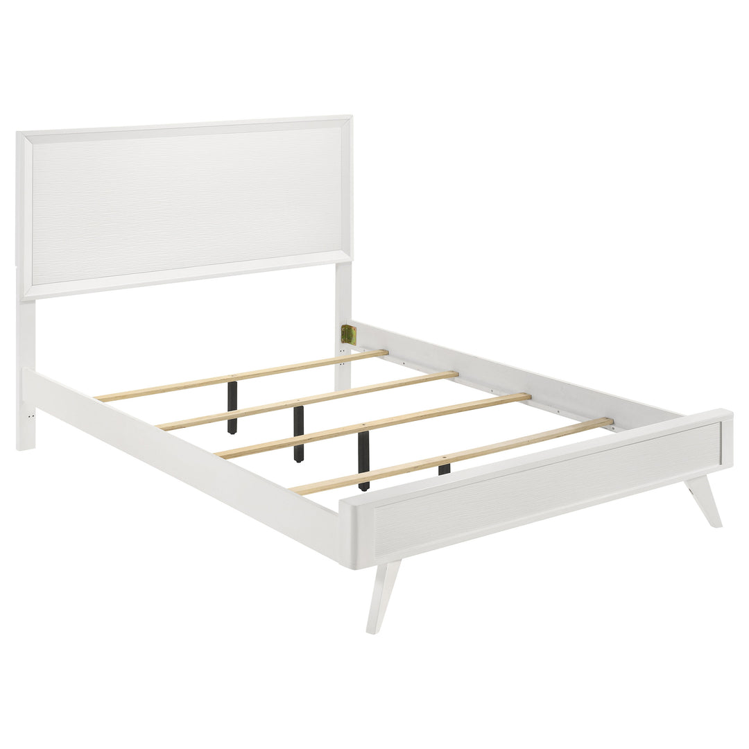 Janelle Wood California King Panel Bed White