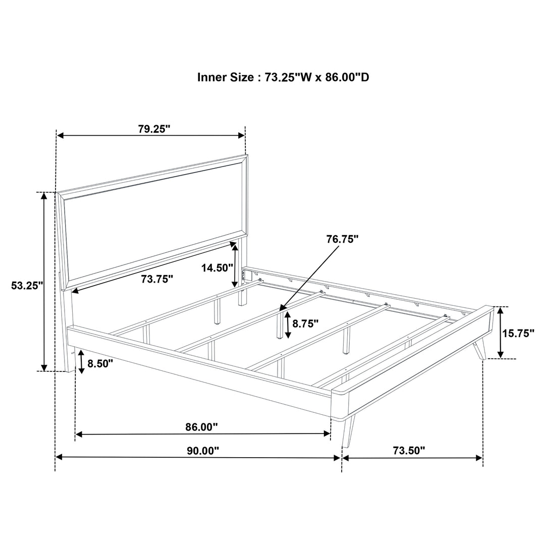 Janelle Wood California King Panel Bed White