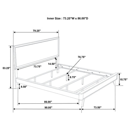 Janelle Wood California King Panel Bed White