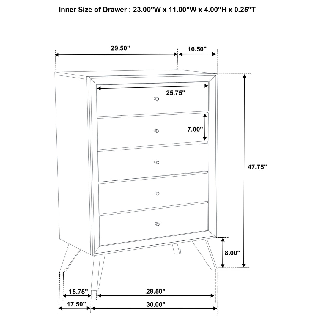 Janelle 5-piece Queen Bedroom Set White