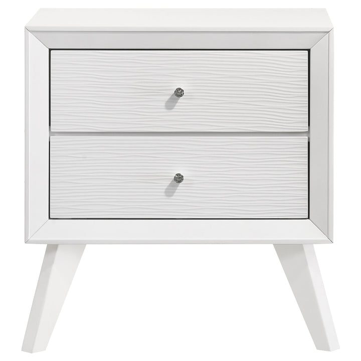 Janelle 2-drawer Nightstand White