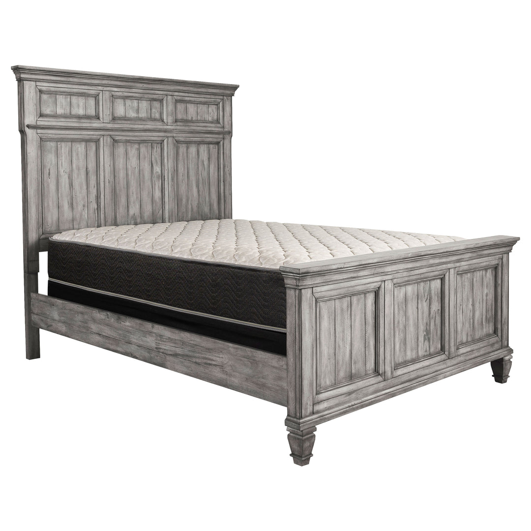 Avenue Wood Eastern King Panel Bed Weathered Grey