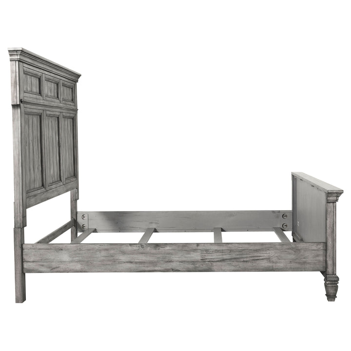 Avenue Wood Eastern King Panel Bed Weathered Grey