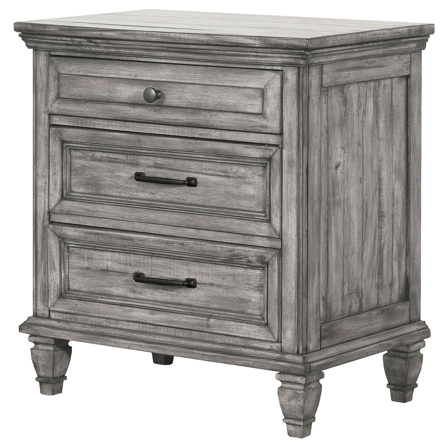 Avenue 3-drawer Nightstand Weathered Grey