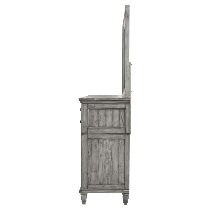 Avenue 8-drawer Dresser with Mirror Weathered Grey