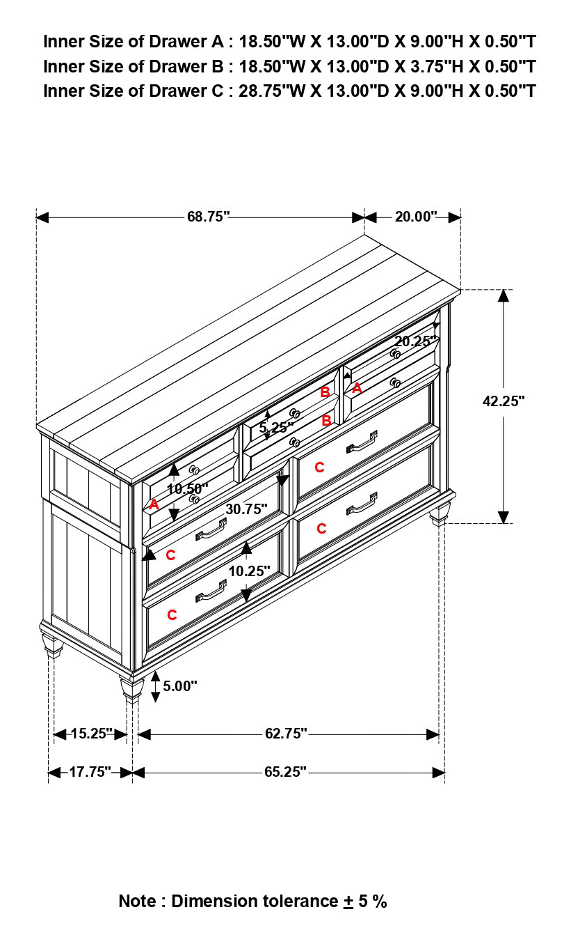 Avenue 8-drawer Dresser Weathered Grey