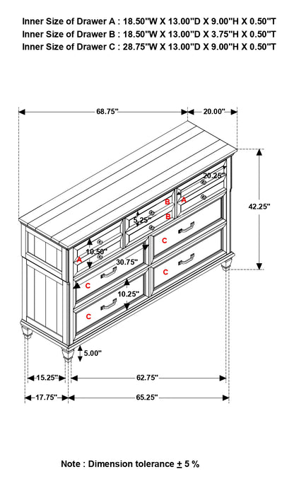 Avenue 8-drawer Dresser Weathered Grey