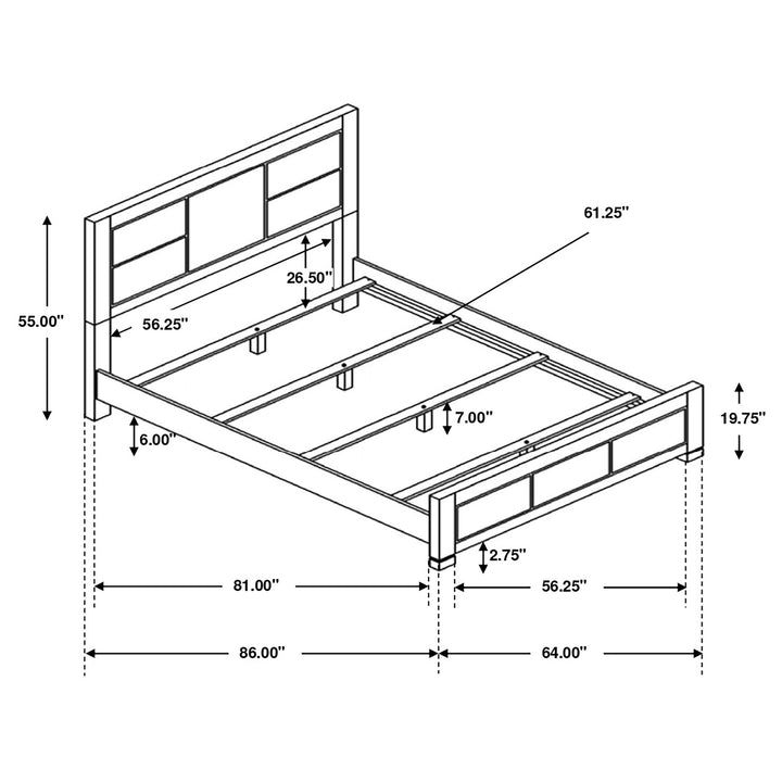 Lorenzo Bedroom Set Dark Grey