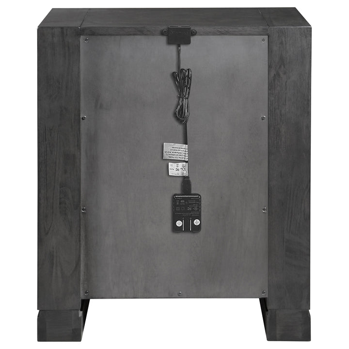 Lorenzo 2-drawer Nightstand Dark Grey