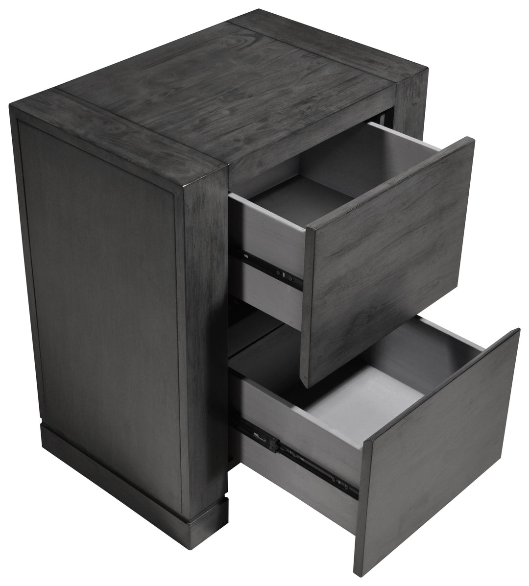 Lorenzo 2-drawer Nightstand Dark Grey