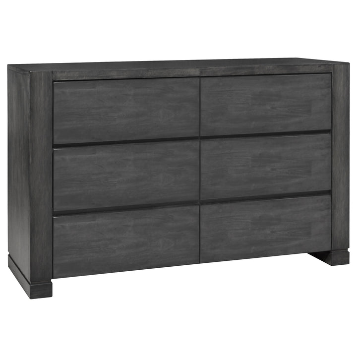 Lorenzo 6-drawer Dresser Dark Grey