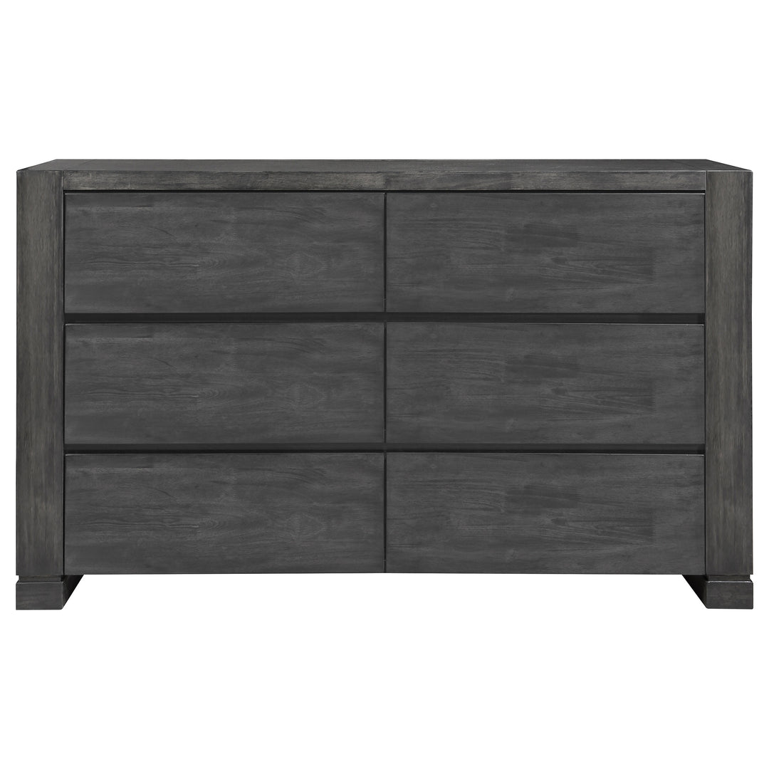 Lorenzo 6-drawer Dresser Dark Grey