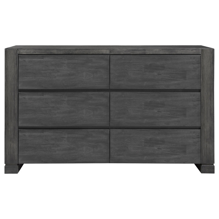 Lorenzo 6-drawer Dresser Dark Grey