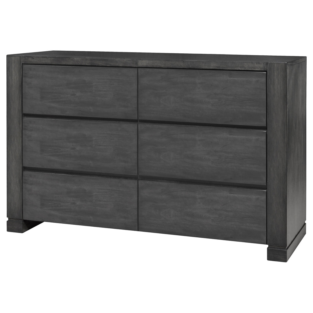 Lorenzo 6-drawer Dresser Dark Grey