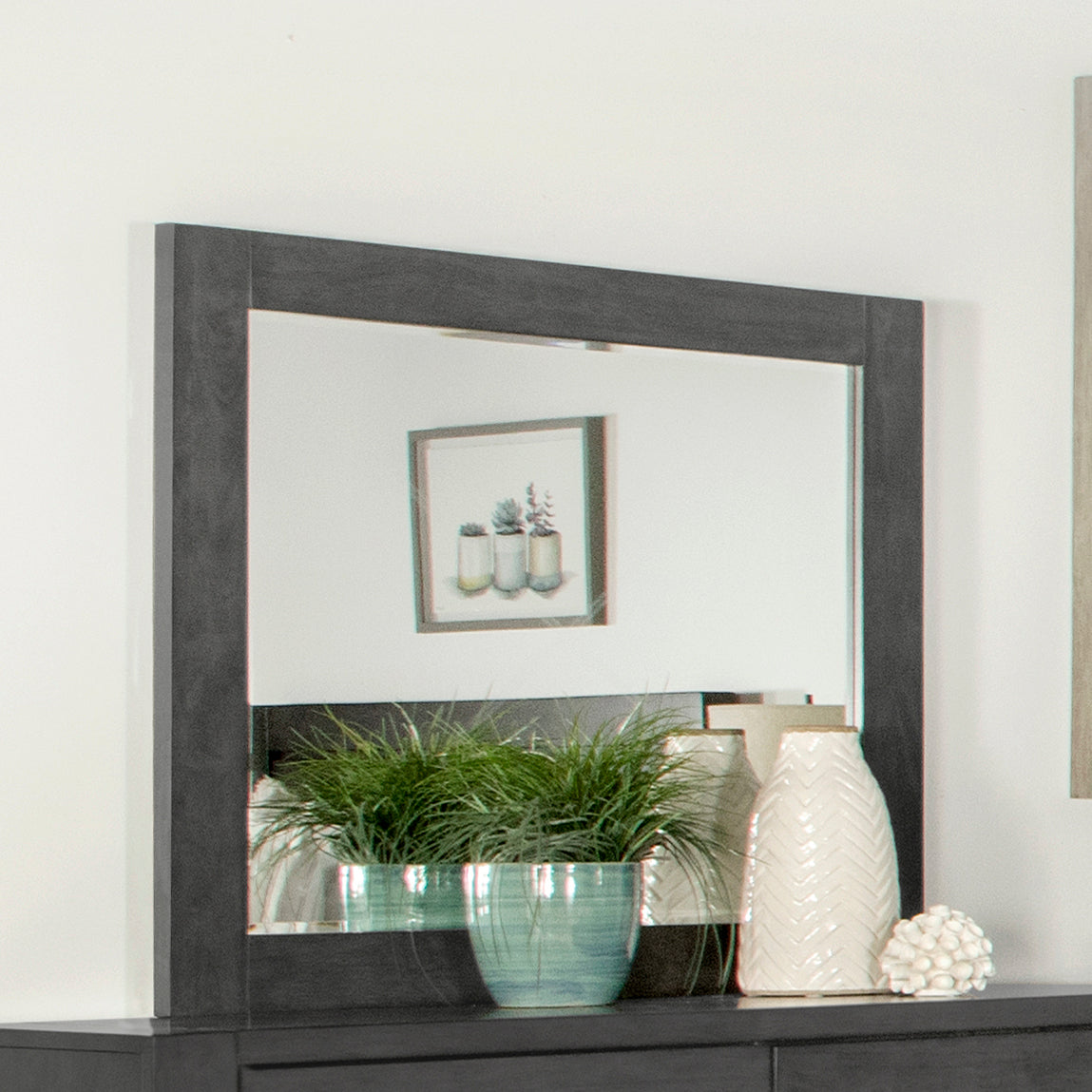 Lorenzo Dresser Mirror Dark Grey