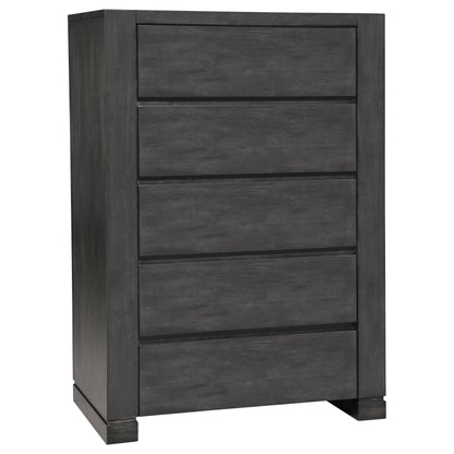 Lorenzo 5-drawer Bedroom Chest Dark Grey