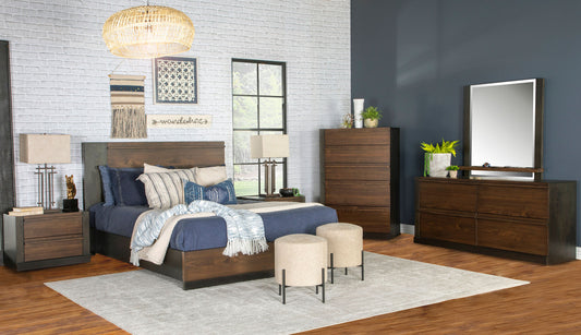 Azalia 5-piece California King Bedroom Set Walnut